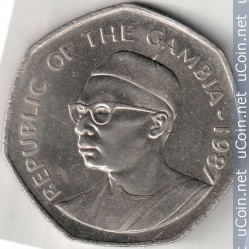 ÐÐ¾Ð½ÐµÑÐ° > 1Â Ð´Ð°Ð»Ð°ÑÐ¸, 1987 - ÐÐ°Ð¼Ð±Ð¸Ñ  - obverse