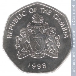 ÐонеÑа > 1 далаÑи, 1998 - ÐÐ°Ð¼Ð±Ð¸Ñ - obverse