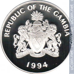 ÐонеÑа > 20 далаÑи, 1994 - ÐÐ°Ð¼Ð±Ð¸Ñ (XXVI леÑние ÐлимпийÑкие ÐгÑÑ, ÐÑланÑа 1996) - obverse