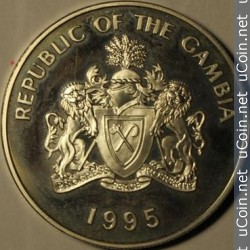 ÐонеÑа > 20 далаÑи, 1995 - ÐÐ°Ð¼Ð±Ð¸Ñ (50 Ð»ÐµÑ ÐÐÐ) - obverse