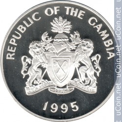 ÐонеÑа > 20 далаÑи, 1995 - ÐÐ°Ð¼Ð±Ð¸Ñ (50 Ð»ÐµÑ ÐÐÐ) - obverse