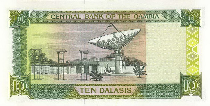 ÐбÑаÑÐ½Ð°Ñ ÑÑоÑона банкноÑÑ Ðамбии номиналом 10 ÐалаÑи