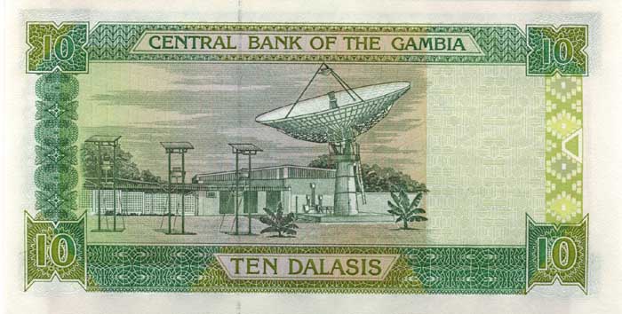 ÐбÑаÑÐ½Ð°Ñ ÑÑоÑона банкноÑÑ Ðамбии номиналом 10 ÐалаÑи