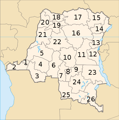 https://upload.wikimedia.org/wikipedia/commons/thumb/2/28/Provinces_de_la_R%C3%A9publique_d%C3%A9mocratique_du_Congo_-_2005.svg/396px-Provinces_de_la_R%C3%A9publique_d%C3%A9mocratique_du_Congo_-_2005.svg.png