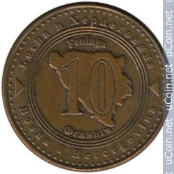 Монета > 10 фенингов, 1998-2017 - Босния и Герцеговина - obverse