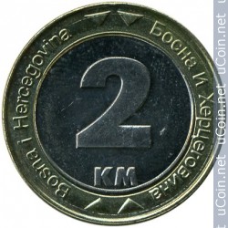 Монета > 2 марки, 2000-2008 - Босния и Герцеговина - obverse