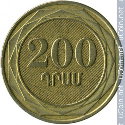 Монета > 200 драмов, 2003 - Армения  - obverse