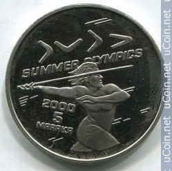 Монета > 5 марок, 1998 - Босния и Герцеговина (XXVII летние Олимпийские Игры, Сидней 2000) - obverse